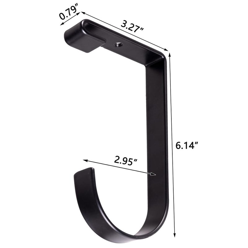 Saderoy 12-Pack Heavy Duty Add-On Storage Flat Hook Accessory for Garage Ceiling Storage Rack and Wall Shelving,Alloy Steel, Black-Suitable for FLEXINOUMTS Ceiling Storage Racks and Wall Shelves - Image 2